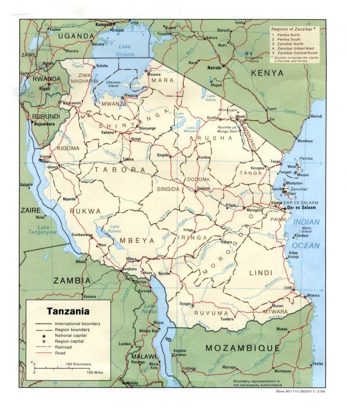 Mapa historických památek v tanzanii