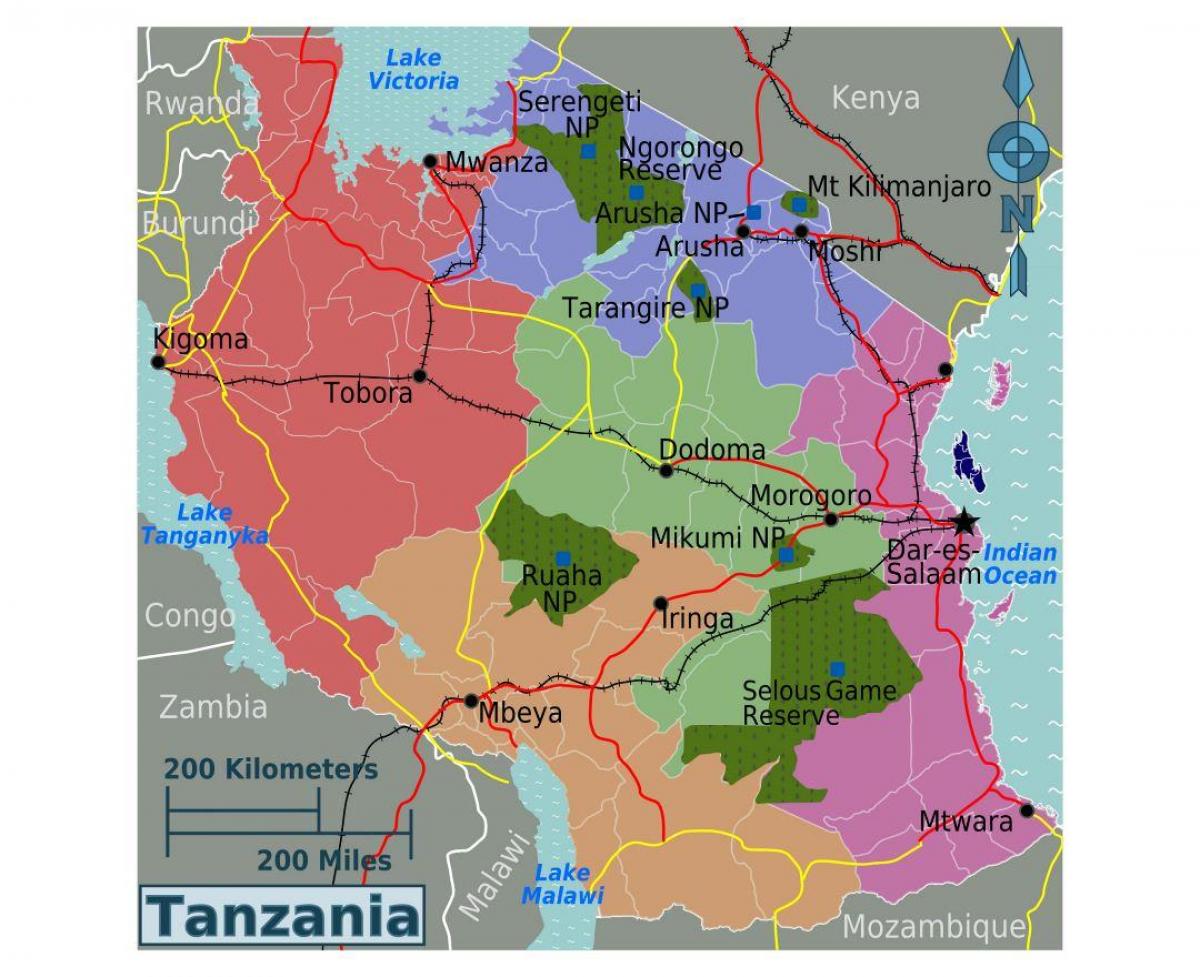 Mapa tanzanie jazyk