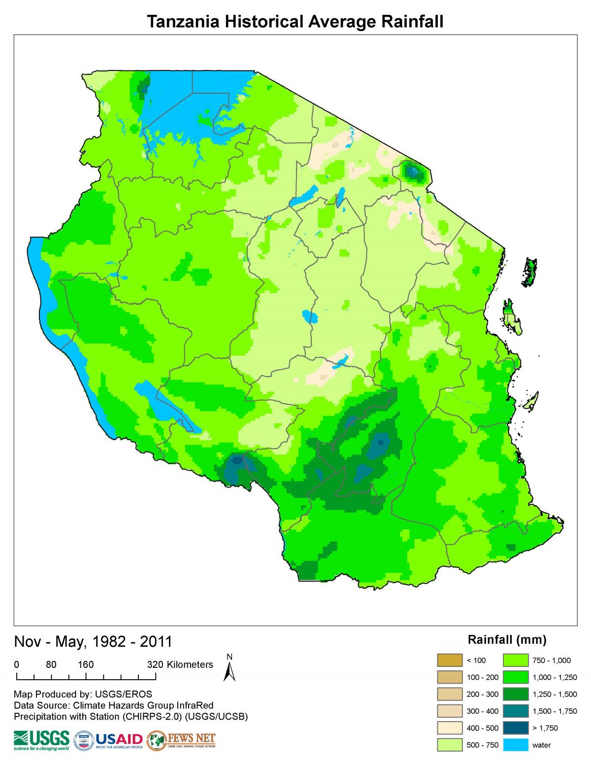 Mapa tanzanie klimatu