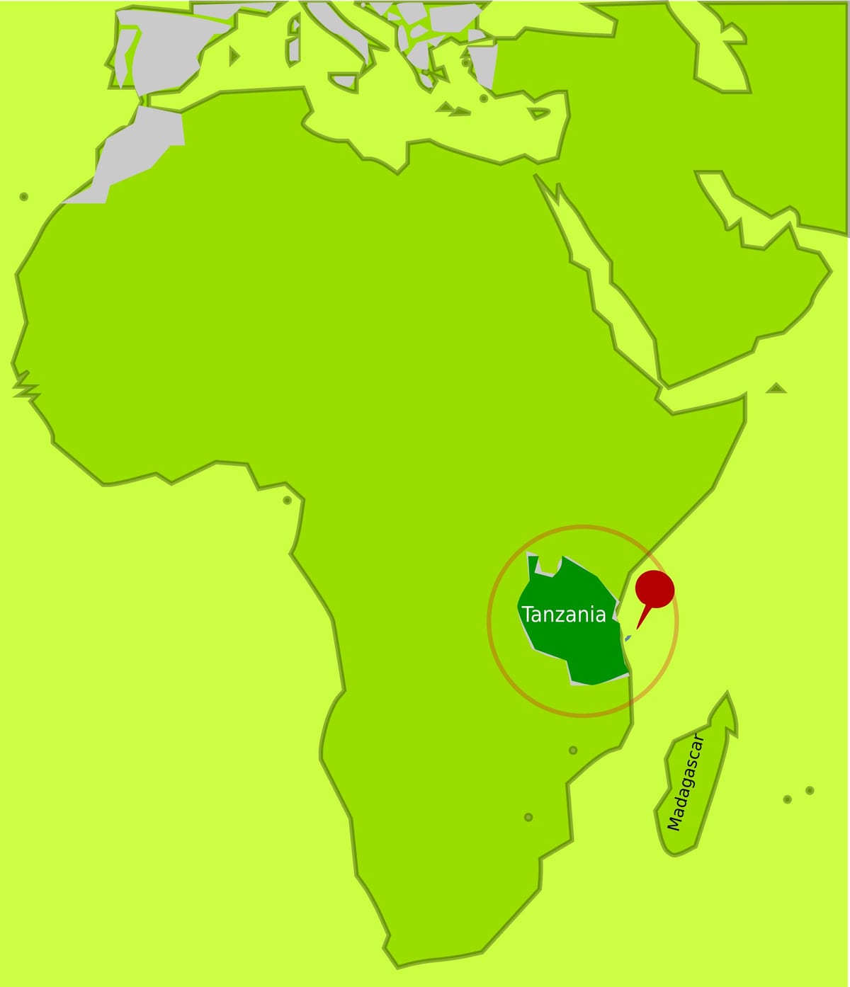 Mapa mafia island, tanzanie
