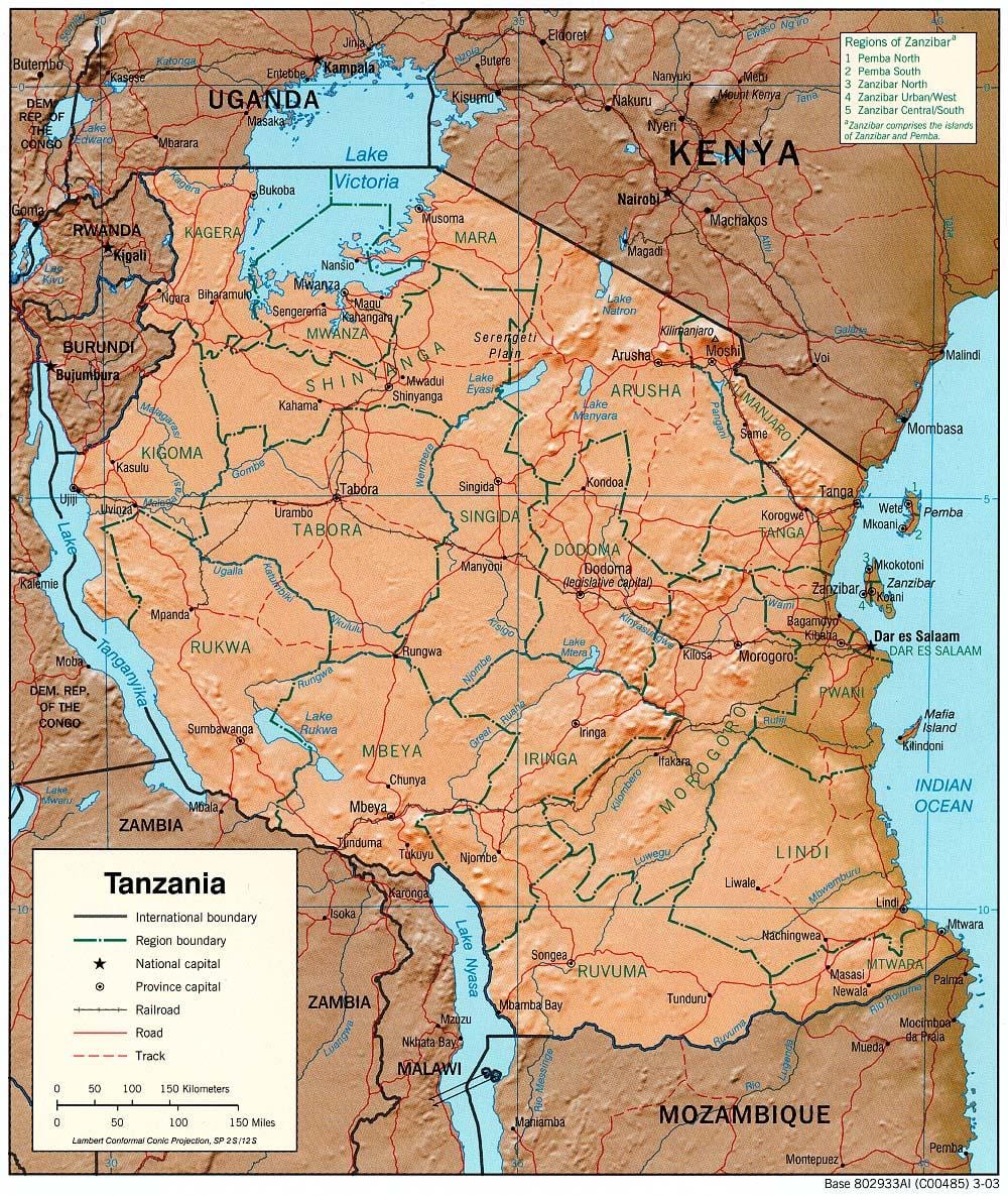 mapa tanzanie ukazuje historické památky