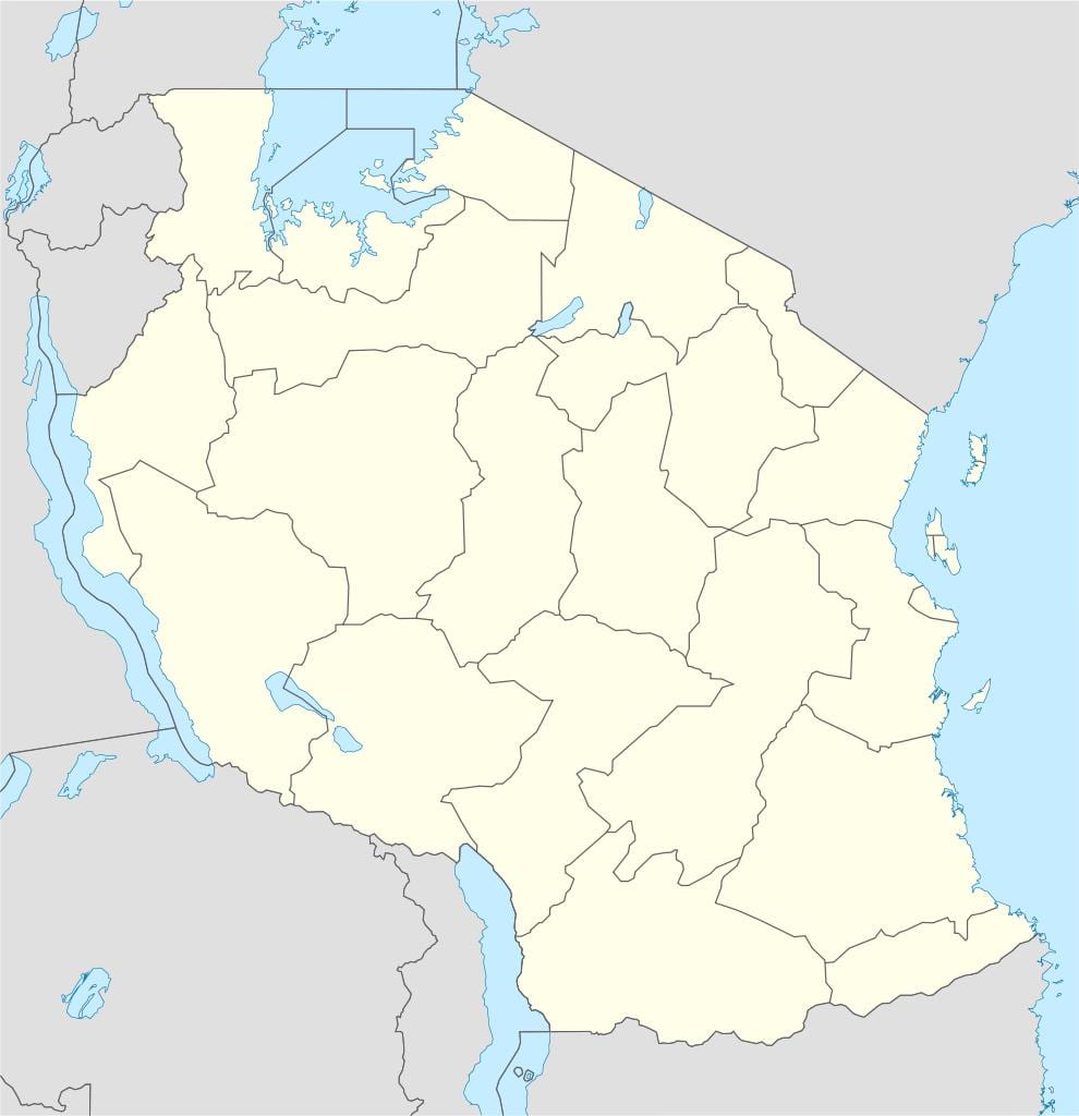 Mapa tanzanie vektor