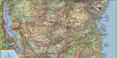 Mapa podrobná tanzanie