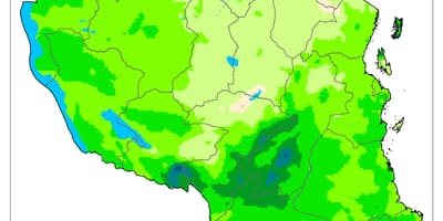 Mapa tanzanie klimatu