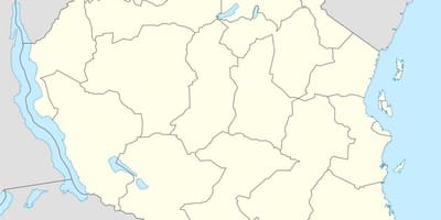 Mapa tanzanie vektor