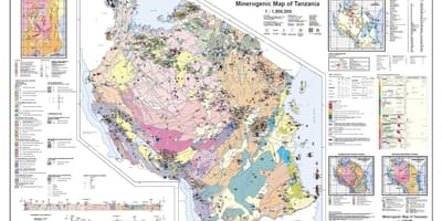 Geologie a nerostných mapa tanzanie