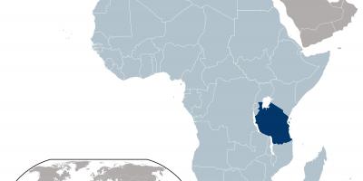 Tanzanie mapa umístění