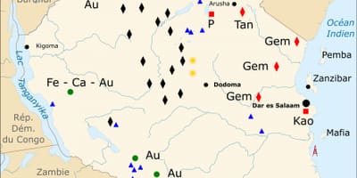 Mapa tanzanie přírodních zdrojů